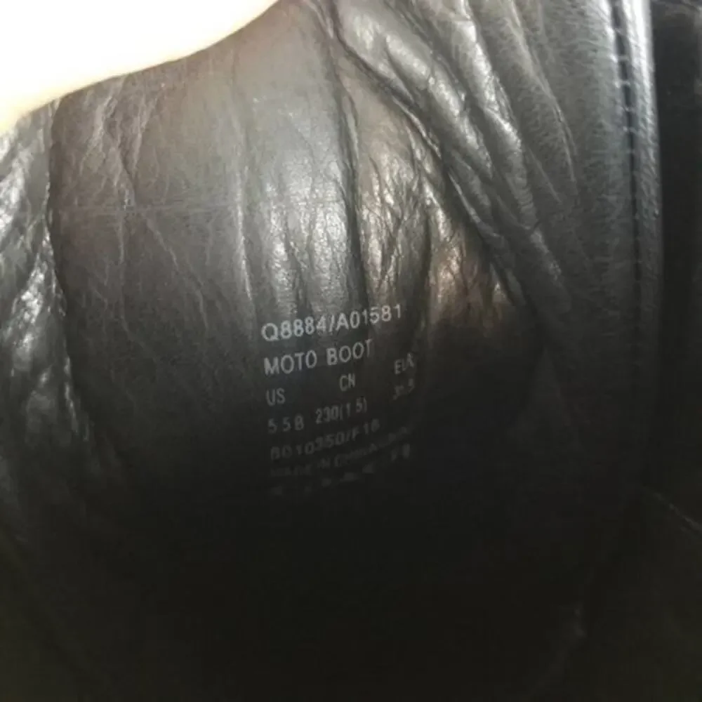 COACH Moto‎ boots, black pebble leather size 5.5